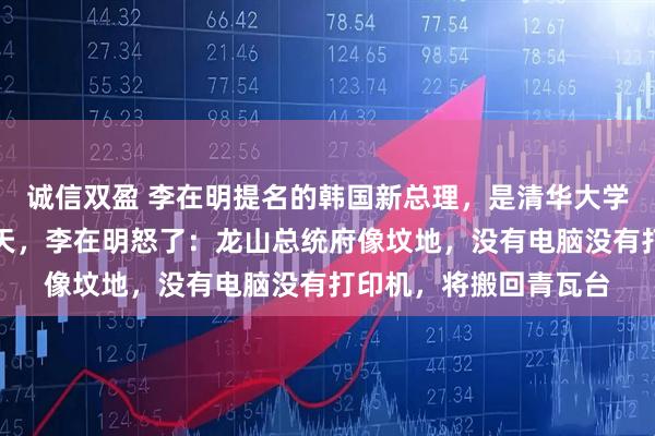 诚信双盈 李在明提名的韩国新总理，是清华大学法学硕士！上任第一天，李在明怒了：龙山总统府像坟地，没有电脑没有打印机，将搬回青瓦台