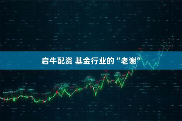 启牛配资 基金行业的“老谢”