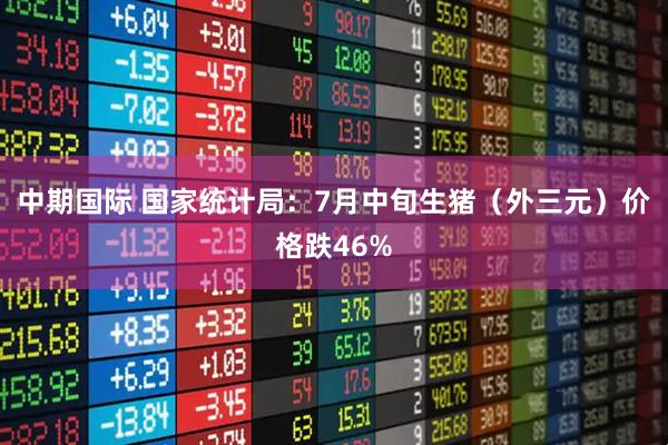 中期国际 国家统计局：7月中旬生猪（外三元）价格跌46%